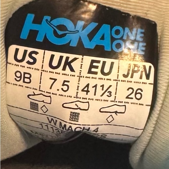 Hoka One One Mach 4 Women's Athletic Shoes - Light Blue and Lavender size 9B - Picture 5 of 5